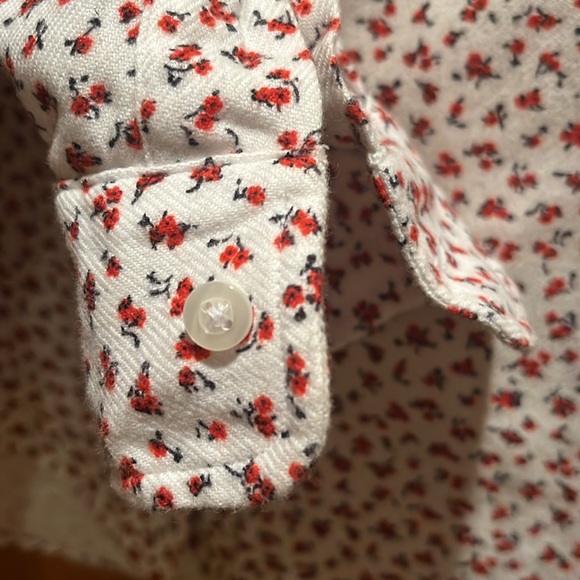 GRAYSON Anthropologie The Hero ditzy floral button-down flannel blouse - Picture 8 of 8